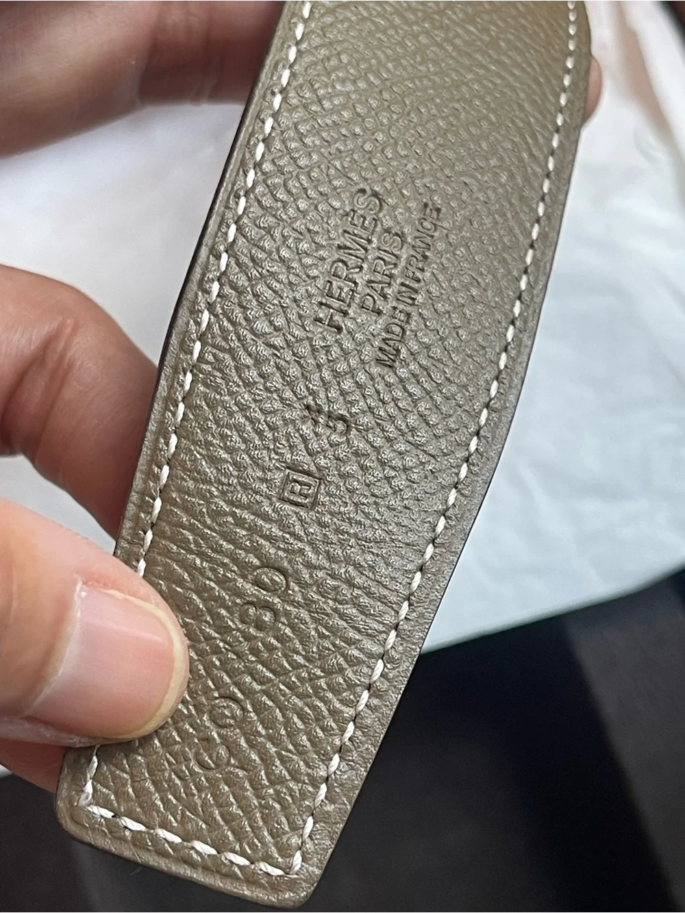 Hermes Silver Pyramid Stud Ring Buckle Belt